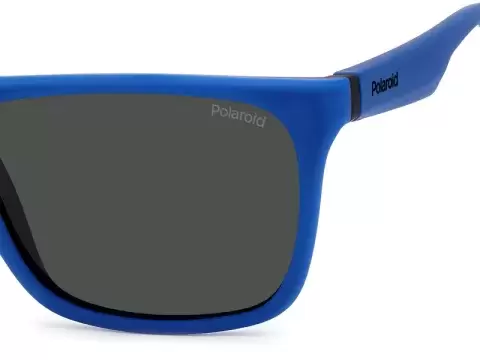 Сонцезахисні окуляри Polaroid PLD 2141/S DOF57M9 Синій, Чорний, Вайфарер - 5