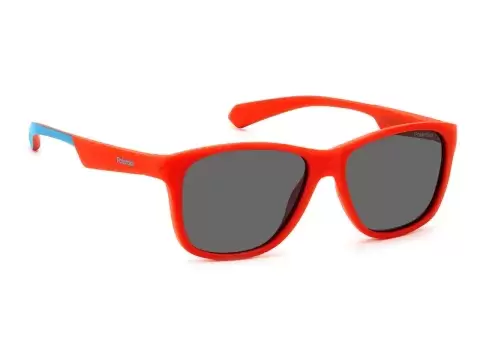 Сонцезахисні окуляри Polaroid PLD 8052/S IWK47M9 дитячі Синій, Червоний, Вайфарер - 2