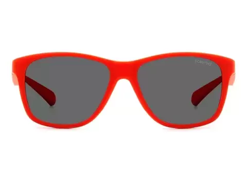 Сонцезахисні окуляри Polaroid PLD 8052/S IWK47M9 дитячі Синій, Червоний, Вайфарер - 3
