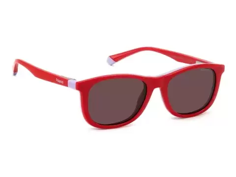 Сонцезахисні окуляри Polaroid PLD 8054/CS 7PR47KL дитячі Фіолетовий, Червоний, Прямокутна - 2