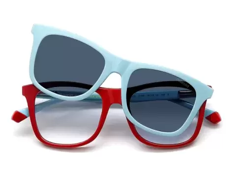 Сонцезахисні окуляри Polaroid PLD 8055/CS 4E346C3 дитячі Синій, Червоний, Вайфарер - 4