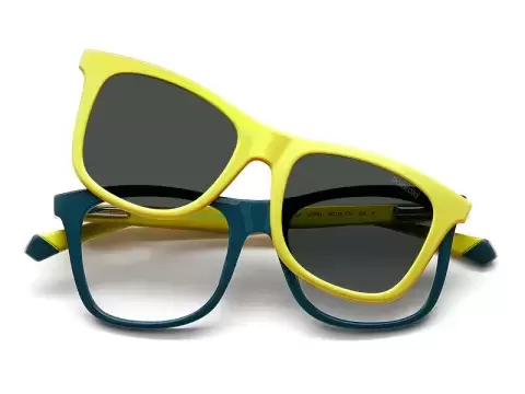 Сонцезахисні окуляри Polaroid PLD 8055/CS GP746M9 дитячі Зелений, Жовтий, Вайфарер - 4