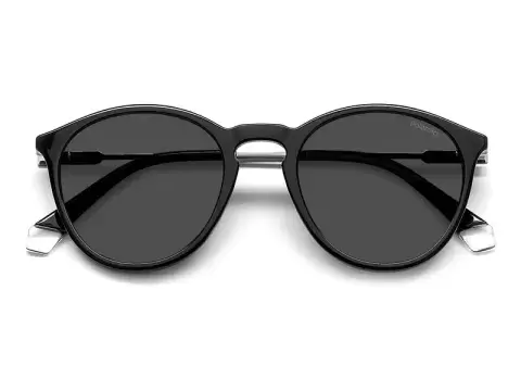 Сонцезахисні окуляри Polaroid PLD 4129/S/X 80751M9 Срібний, Чорний, Кругла - 4