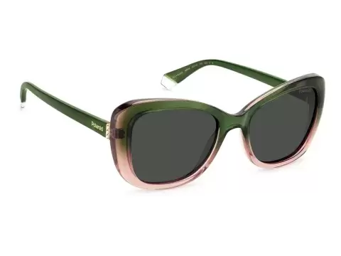 Сонцезахисні окуляри Polaroid PLD 4132/S/X IWB53M9 Зелений, Рожевий, Котяче око - 2
