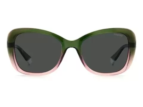 Сонцезахисні окуляри Polaroid PLD 4132/S/X IWB53M9 Зелений, Рожевий, Котяче око - 3