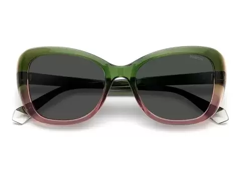 Сонцезахисні окуляри Polaroid PLD 4132/S/X IWB53M9 Зелений, Рожевий, Котяче око - 4