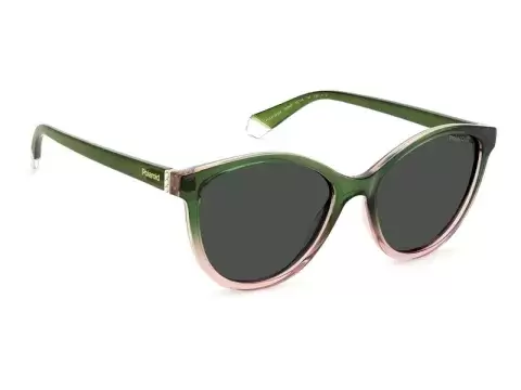 Сонцезахисні окуляри Polaroid PLD 4133/S/X IWB55M9 Зелений, Рожевий, Кругла - 2