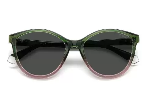 Сонцезахисні окуляри Polaroid PLD 4133/S/X IWB55M9 Зелений, Рожевий, Кругла - 4
