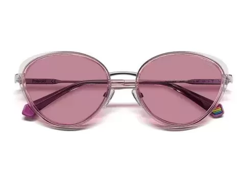 Сонцезахисні окуляри Polaroid PLD 6145/S 35J560F Рожевий, Срібний, Cat Eye - 5