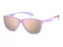 Солнцезащитные очки Polaroid PLD 8052/S QCK47JQ детские Розовый, Фиолетовый, Вайфарер - 1