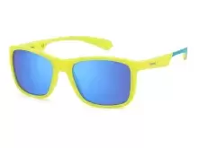 Солнцезащитные очки Polaroid PLD 8053/S 05B495X детские Желтый, Синий, Прямоугольная - 1