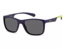 Солнцезащитные очки Polaroid PLD 8053/S 80Z49M9 детские Зеленый, Синий, Прямоугольная - 1