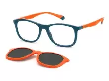 Солнцезащитные очки Polaroid PLD 8054/CS LGP47M9 детские Зеленый, Оранжевый, Прямоугольная - 1