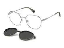 Сонцезахисні окуляри Polaroid PLD 6204/CS SMF54M9 Зелений, Срібний, Кругла - 1