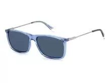 Сонцезахисні окуляри Polaroid PLD 4130/S/X PJP59C3 Срібний, Синій, Прямокутна - 1