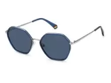 Сонцезахисні окуляри Polaroid PLD 6147/S/X PJP56C3 Срібний, Синій, Oversized - 1