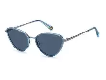 Сонцезахисні окуляри Polaroid PLD 6148/S/X PJP55C3 Срібний, Синій, Cat Eye - 1