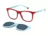 Солнцезащитные очки Polaroid PLD 8055/CS 4E346C3 детские Синий, Красный, Вайфарер - 1