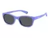 Солнцезащитные очки Polaroid PLD K006/S 78944M9 детские Фиолетовый, Прямоугольная - 1
