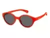 Солнцезащитные очки Polaroid PLD K007/S C9A42M9 детские Красный, Круглая - 1